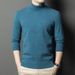 Maglione in lana a collo alto per uomo inverno 2024, tinta unita, versione pulita, fodera calda e spessa, base casual, maglione da uomo_voghion.com