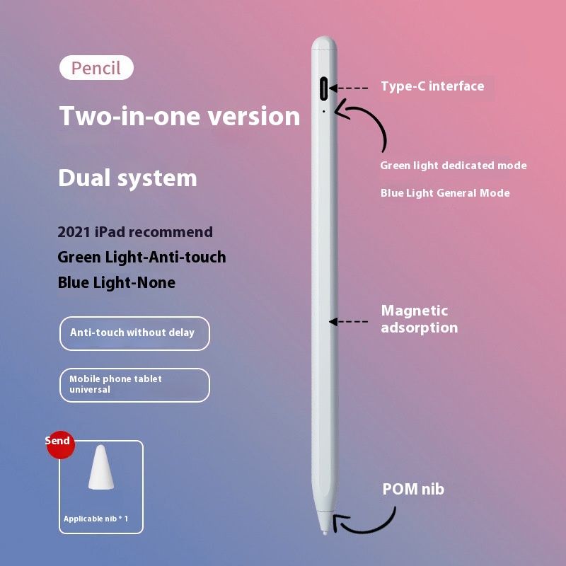 O lápis é adequado para tablets de escrita à mão com tela capacitiva de iPad, canetas de desenho e canetas de toque_voghion.com