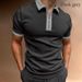 2025d Smai Tong Men's 2025 Short Sleeve Color Block Top Trendy Loose Polo Shirt_voghion.com