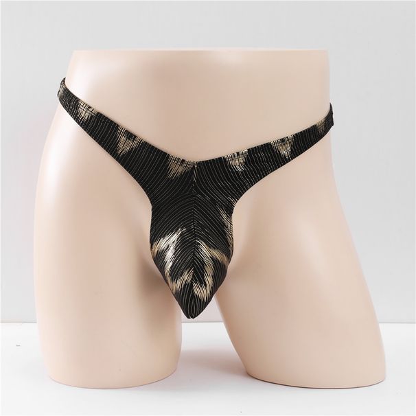 Beauty New U Convex Pouch Large Space Thong Bright Color Elastic Sexy Low Waist Men's T-Panties_voghion.com
