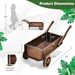 Handles Planter Hole Wagon Wooden With Wheels Box Drainage And_voghion.com