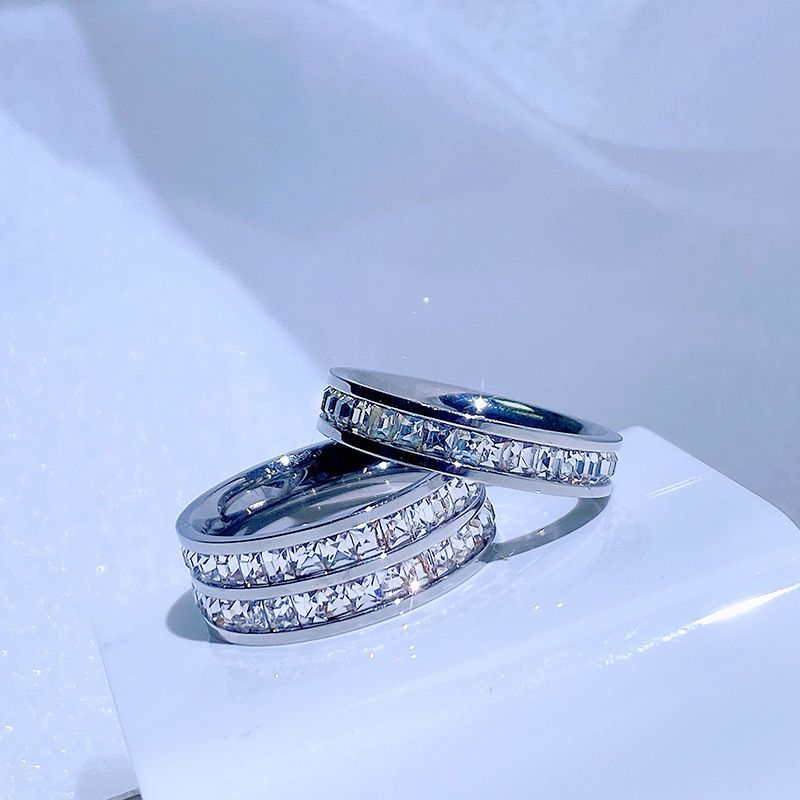 Designer style full sky star ring, light luxury, niche, high-end feeling, men and women's ring, single row diamond, double row diamond ring_voghion.com