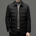 Weiße Entendaunen Herren Leichte Herbst Winter Neue Umlegekragen Hemdjacke Lässig Warm_voghion.com