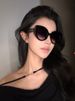 LazyZoom 2024 New High-Grade Square Round Face Slimming Western Style Retro Big Frame Cat Eye Sunglasses Women's Fashion_voghion.com