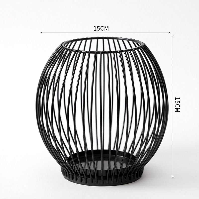 Nordic Lantern Candle Holder – Decorative Iron Candle Stand For Home, Wedding & Holiday Decor (Gold/Black, 3 Sizes)​_voghion.com