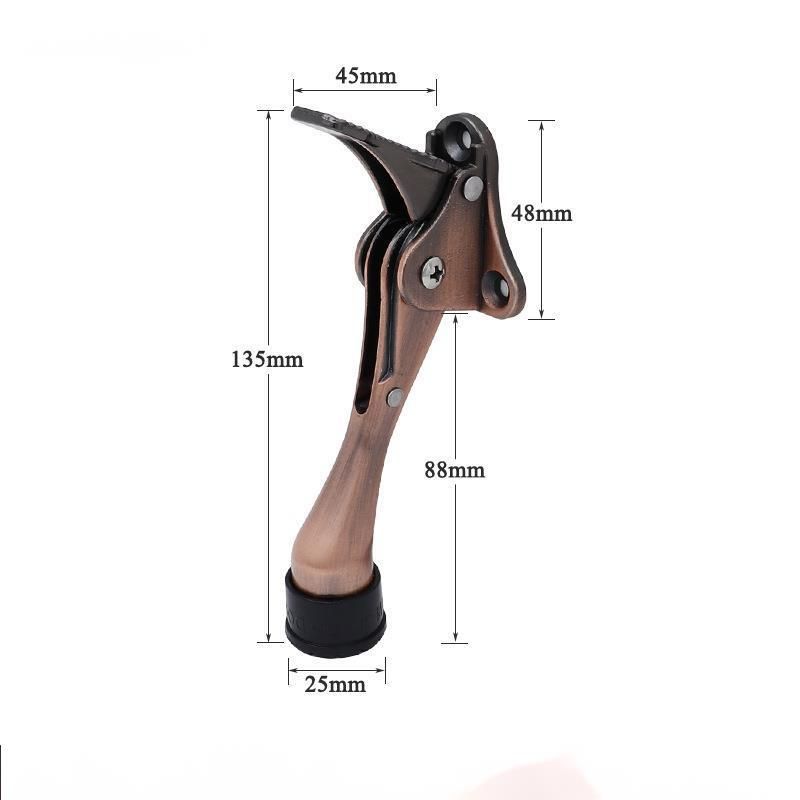 Türzugstopper – verstellbare Gummispitze, Satin-Nickel, 10,2 cm_voghion.com