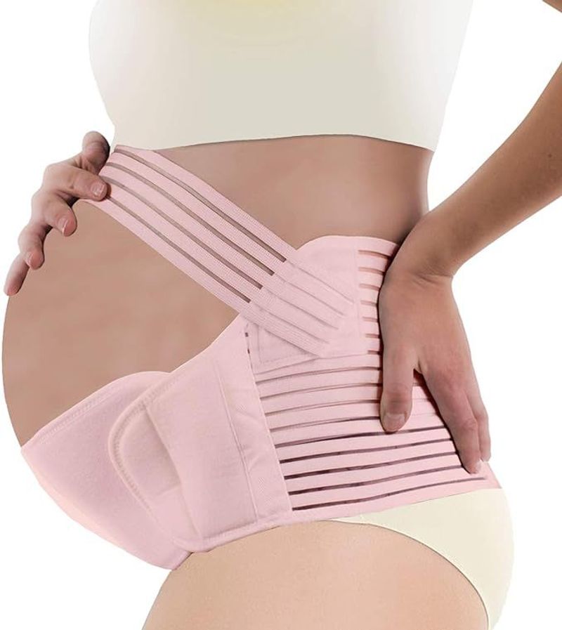 Breathable Adjustable Pregnant Women's Abdominal Support Belt Waist Support Belt Waist Cinching Belt Prenatal Waist Belt_voghion.com