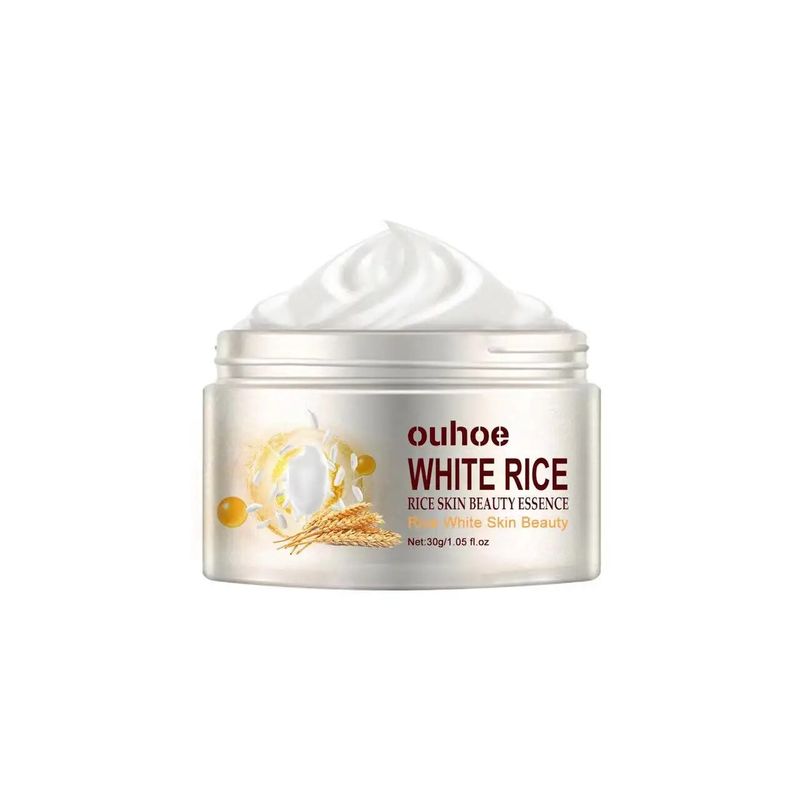 Reducere Rice 30% Cremă de albire albă, fermitate, antirid, estompare, îndepărtarea liniilor fine, îmbunătățește tenul tern, hidratare facială_voghion.com