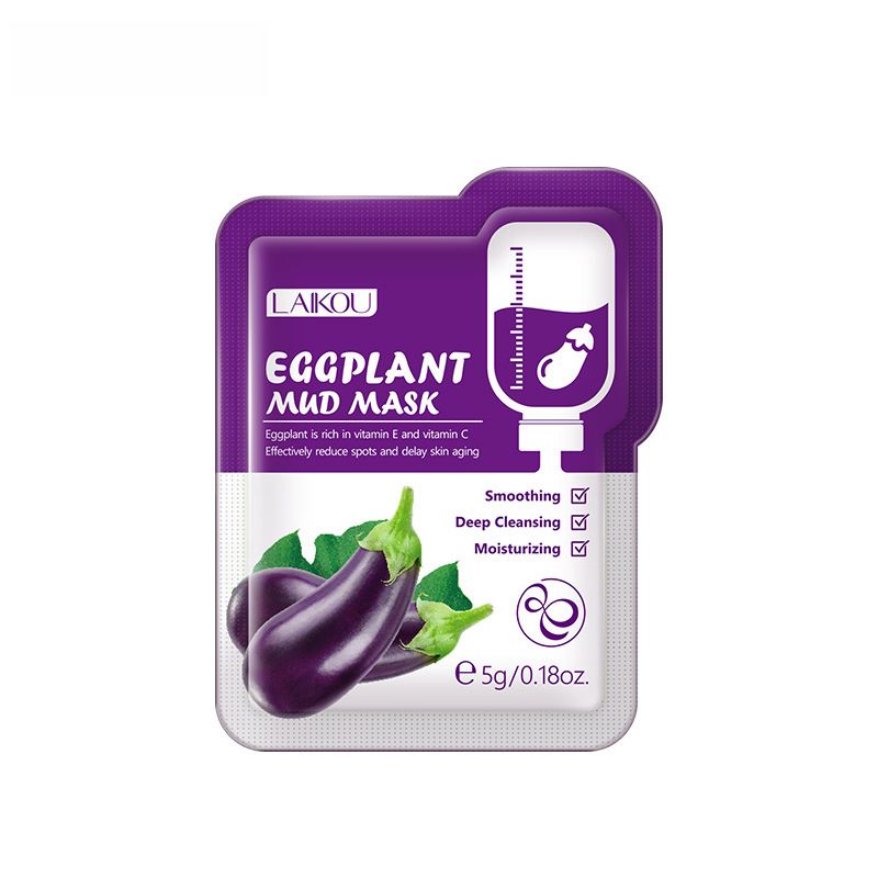 LAIKOU Eggplant Mud Mask Trial Pack_voghion.com