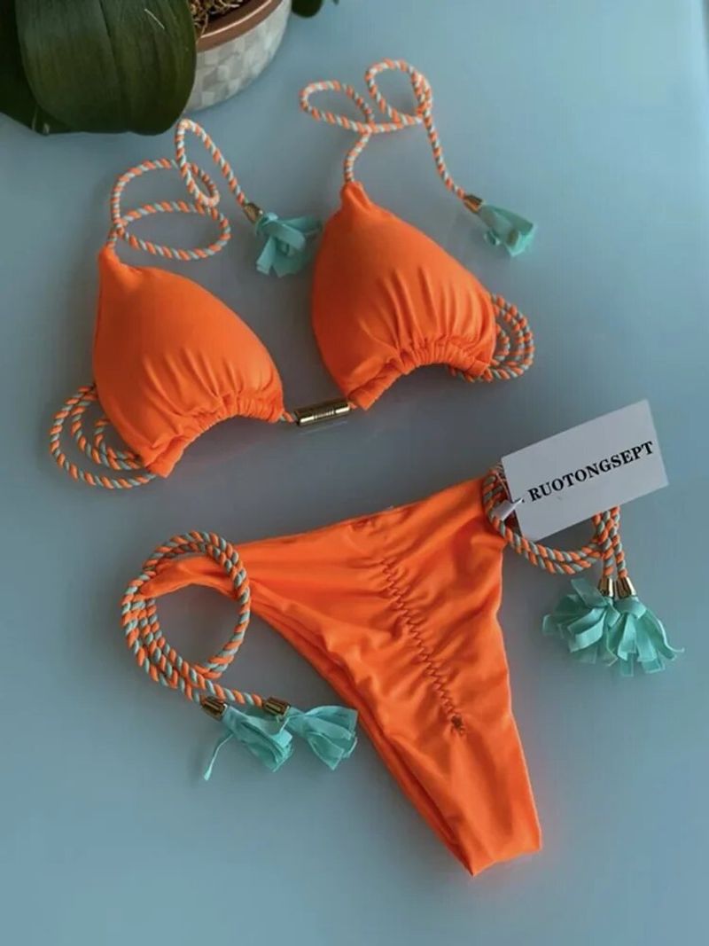 Costumi da bagno patchwork perizoma bikini costumi da bagno bikini sexy fasciatura a triangolo abbigliamento femminile costumi da bagno vacanze al mare_voghion.com