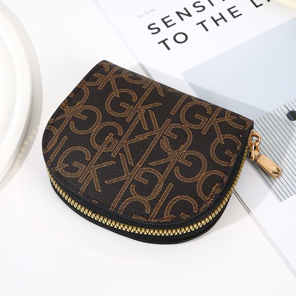 Portamonete e portamonete Portafoglio stampato da donna alla moda Cintura bianca Porta carte multiuso Porta carte Porta monete con cerniera multifunzione_voghion.com