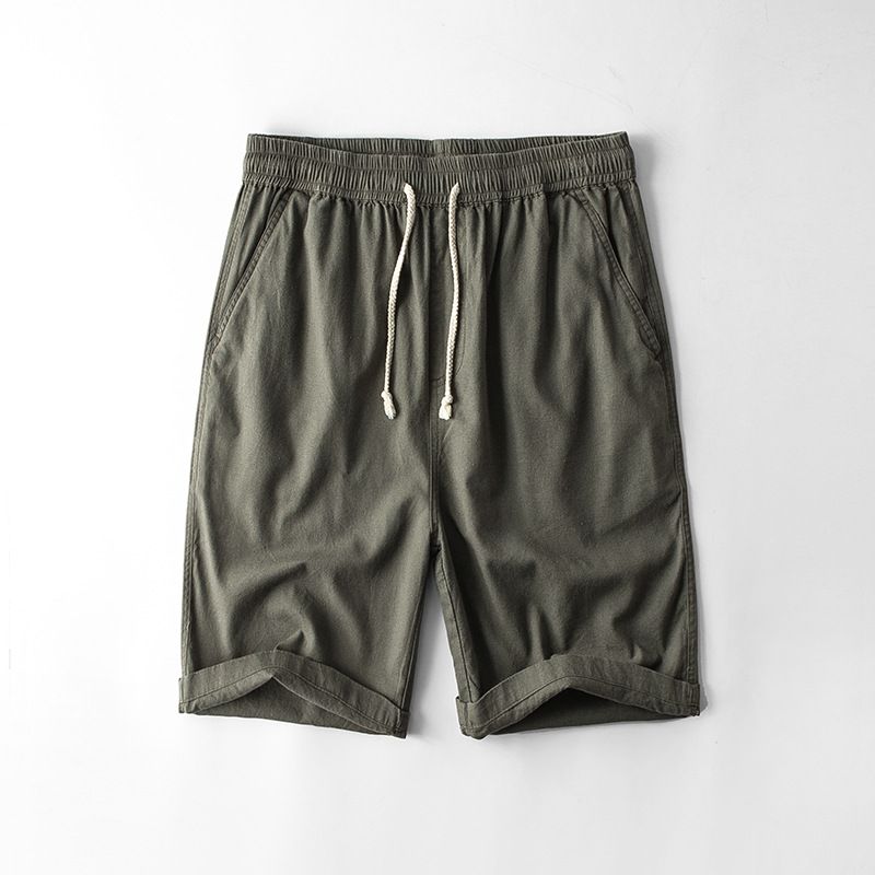 Vêtements pour hommes, shorts en lin et coton, pantalons décontractés, amples, droits, mi-longs, pour la plage, grande taille, fabricants, été, taille élastique, grande taille_voghion.com