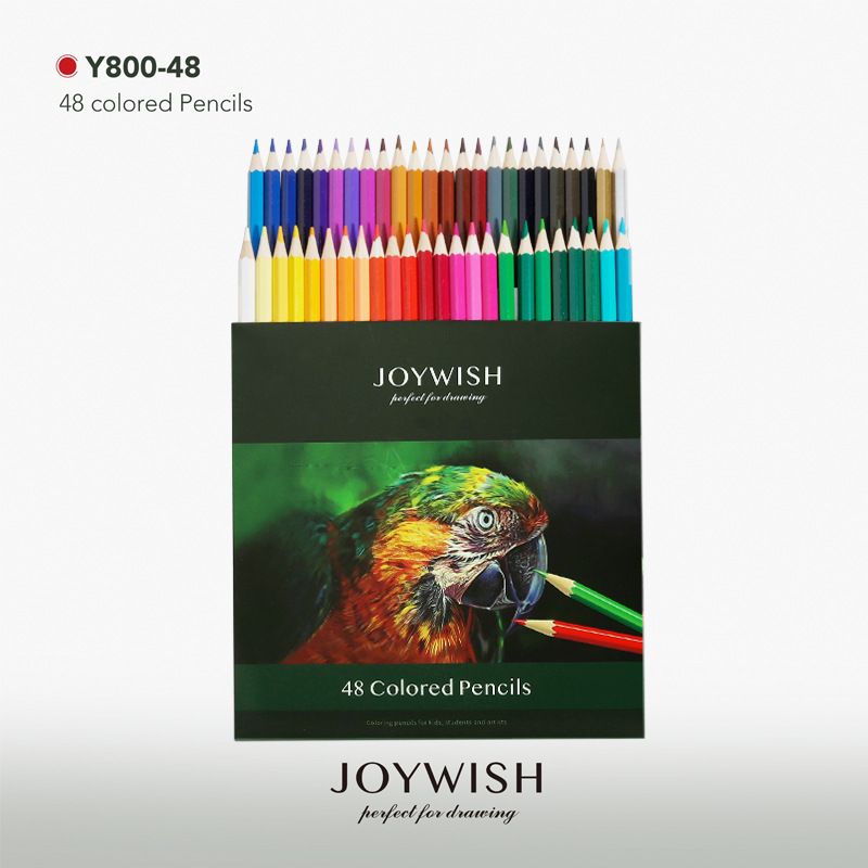 Conjunto de 48 lápis de cor premium à base de óleo para artistas e estudantes - vibrantes, fáceis de misturar e com aplicação suave - ideais para esboços, desenhos e colorir_voghion.com