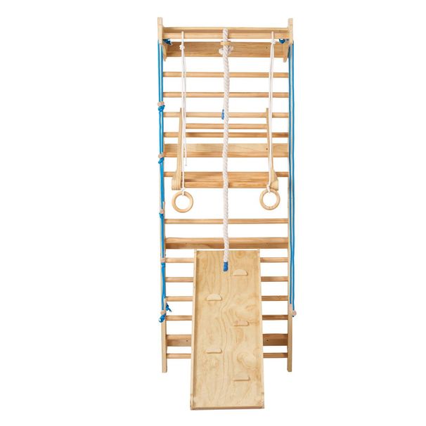 Swedish Ladder Wall Gym 8 In 1 Wooden Indoor Playground Climbing Toys_voghion.com