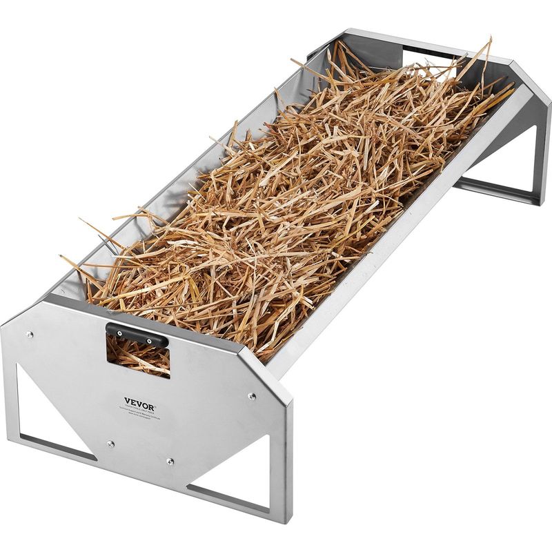 VEVOR Livestock Feeding Trough 22 Gallon Capacity 45" Goat Feeder For 10 Sheep_voghion.com