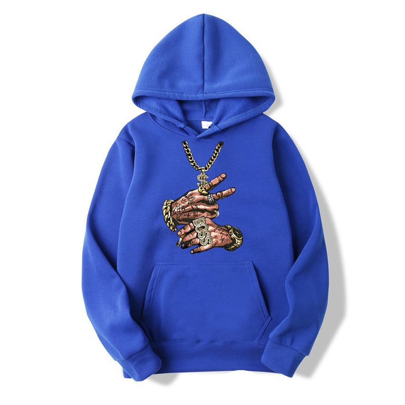 Herrenbekleidung 25 Jahre grenzüberschreitender Frühling Unisex Kapuzenmode Retro Trendy Bedrucktes Loses Sweatshirt_voghion.com