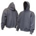 Felpa con cappuccio corta e squadrata – Pullover oversize unisex 480 g/m² (grigio/nero/mélange)_voghion.com