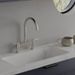 Modern Double Handle 2 Holes Deck Mount Bridge Kitchen Faucet With 360 Swivel Spout Sink Faucet In Brushed Nickel_voghion.com