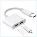 Cell Phone Cables Charger Adapter 2 In 1 Usb C To Headphone Audio Noise Cancelling For Smart Mobile Phone289T Drop_voghion.com