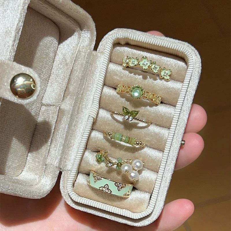 Frisches Grün für Frauen, Nischendesign mit einem Sinn für Raffinesse, Perlen-Emaille-Perlen-Best-Friend-Matching-Index_voghion.com