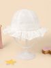 1 Unisex Baby Bucket Hat, Boys Girls Sun Hat, Four Seasons Breathable And Comfortable Simple Solid Color Lace Soft Brim Children's Sun Hat With Chin S_voghion.com