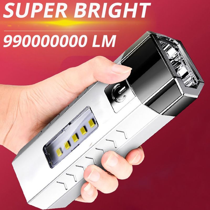 990000000LM Ultra Bright Tactical Led Flashlight Mini Torch USB Charging Cable Outdoor Camping Fishing Lighting_voghion.com