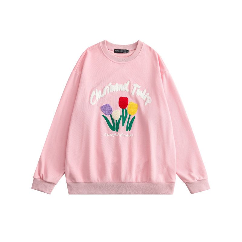 Nariele vroege herfst pullover pluche patroon dames hoodie losse ins student lange mouwen jas koppel top_voghion.com