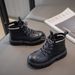 Schuhe Martin 2024 Frühling und Herbst Neue Stilvolle Single Girls' Britische Kurze Weiche Sohlen Rutschfeste Kinder Lederstiefel_voghion.com