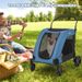 4 Wheels Extra Large Dog Stroller Foldable Pet Stroller with Dual Entry_voghion.com