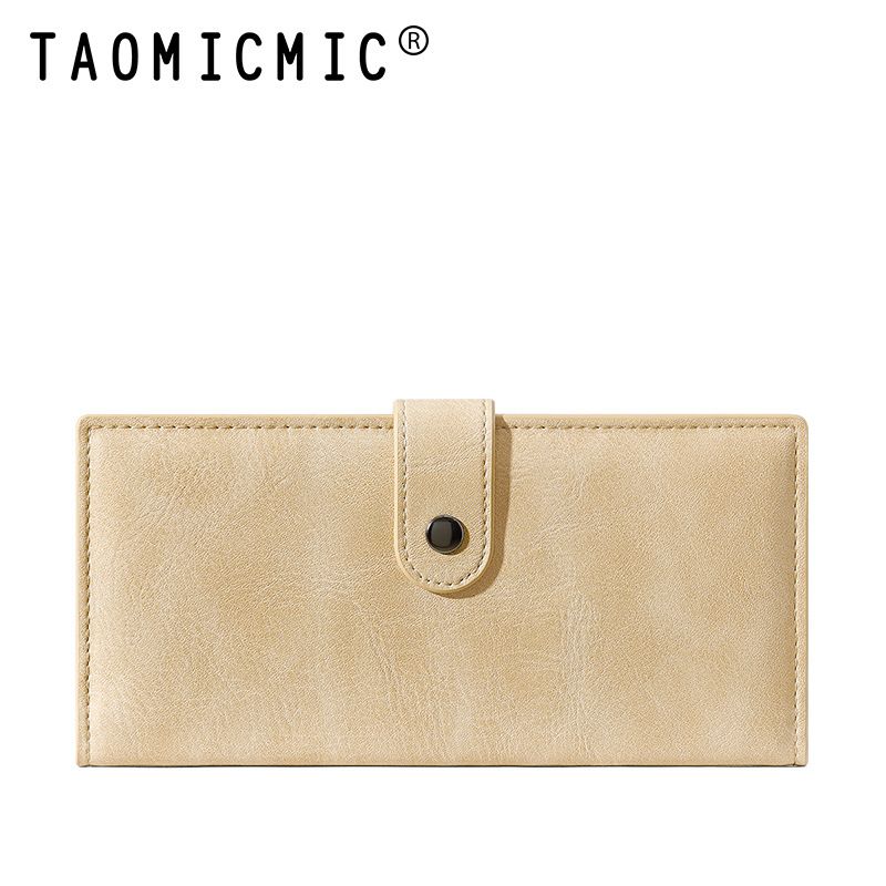 Women's Long Wallet, High-quality Bi-fold Wallet, Simple Zipper Closure, Multiple Card Slots, Coin Purse, Multiple Colors Available_voghion.com