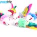10Pcs/lot Soft Fleece Mouse Cat Colorful Feather Funny Playing Toys For Cats Kittens By PawParty Store_voghion.com