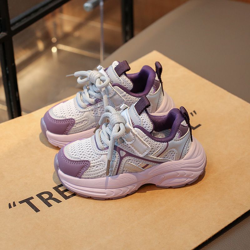 Dziewczęce buty Nowa wiosna Uniwersalna moda Buty dla taty Miękka podeszwa Średnie i duże dziecięce buty codzienne Buty sportowe do biegania_voghion.com