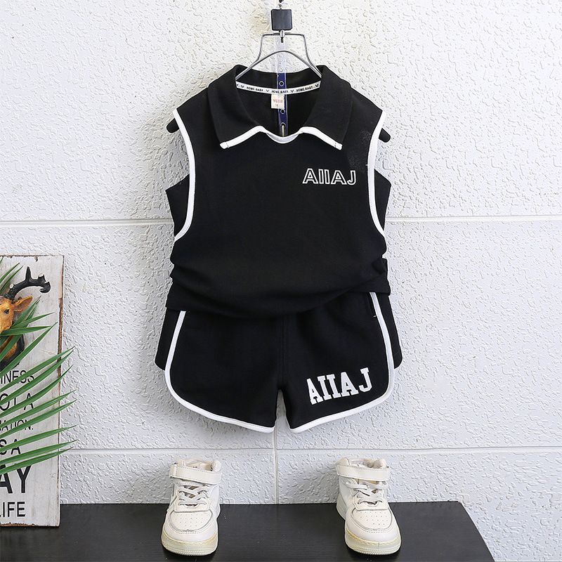 Boys Summer Clothes 2025 New 3 Baby Summer Sleeveless Lapel Vest Suit 7 Children's Clothes Baby Cool Clothes_voghion.com