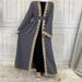 Women's Clothing Muslim Fashion Embroidered Robe Turkish Casual Cardigan Islamic Long Dress_voghion.com