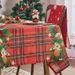 Christmas Tablecloth Set – Waterproof Polyester Holiday Dining Decor With Bells, Snowflakes & Trees For Party, Restaurant, Gift Wrapping_voghion.com