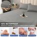 Waterproof Mattress Pad 120x200cm - Durable Fitted Sheet Anti-Slip Bed Cover Elastic Edges Machine Washable_voghion.com