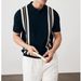 Kurzarm-Poloshirt in Kontrastfarbe für Herren im Sommer, High-End-Slim-Fit, Business Casual, T-Shirt aus Eisseide mit halblangen Ärmeln und gestricktem Revers_voghion.com