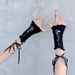 Y2K Decorative JK DIY Lolita Girl Lace-up Fingerless Gloves_voghion.com