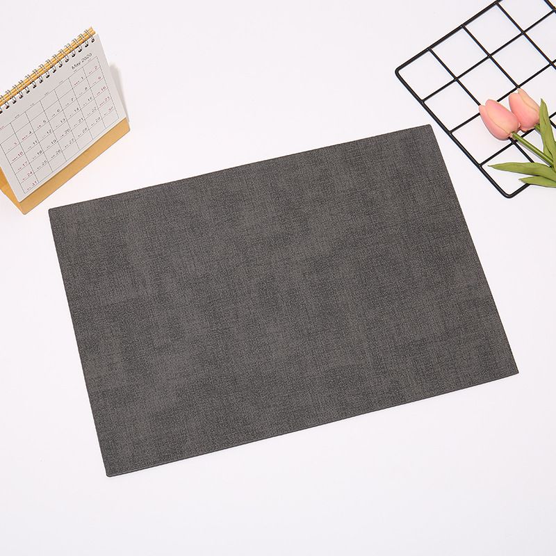 Jogo americano de couro sintético grosso - Design texturizado para uso doméstico e em restaurantes (Conjunto de 4/6 jogos americanos quadrados antiderrapantes e resistentes ao calor, fáceis de limpar)_voghion.com