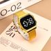 Touchscreen Led Men's Watch Square Electronic Watch Waterproof Touch Electronic Watch_voghion.com