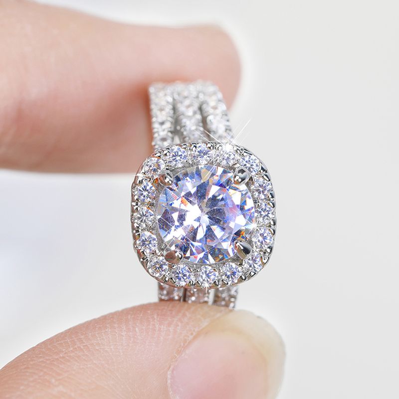 Damenmode Zirkon Volldiamant Echt Vergoldet Ring, Weibliche Nische_voghion.com