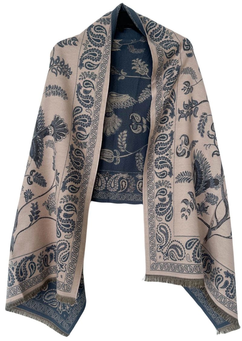 New Autumn And Winter Scarf European And American Soft Boutique Jacquard Cashew Flower Scarf Shawl Dual-use_voghion.com