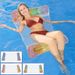 Premium Glitter Gradient Pool Float Thickened Eco PVC Lounge Bed With Backrest For Adults 180cm Water Hammock For Pool Lake_voghion.com