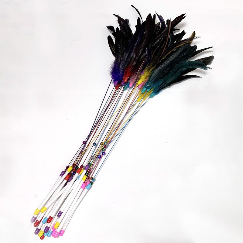 Varita de juguete de 70 cm con campana, juguete de alambre de acero, varilla larga, suministros para mascotas y gatos._voghion.com