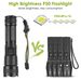 Tactical LED Flashlight Zoomable Rechargeable Search Light Torch 50000LM With 5Modes SOS Night Light For Night Walking Adventures_voghion.com