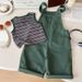 Kinderkleidung Jeansanzug Jungen und Mädchen Gestreifter T-Overall Zweiteiliger Anzug_voghion.com