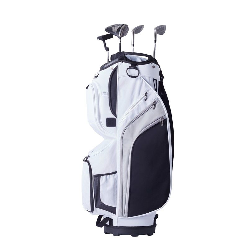 VEVOR Golf Cart Bag With 14 Way Organizer Divider Top, 36' 13 Pockets Premium Nylon Cart Bag, Durable Golf Bags With Handles & Dust Cover & Detachable Straps For Men & Women, White Color-Block_voghion.com
