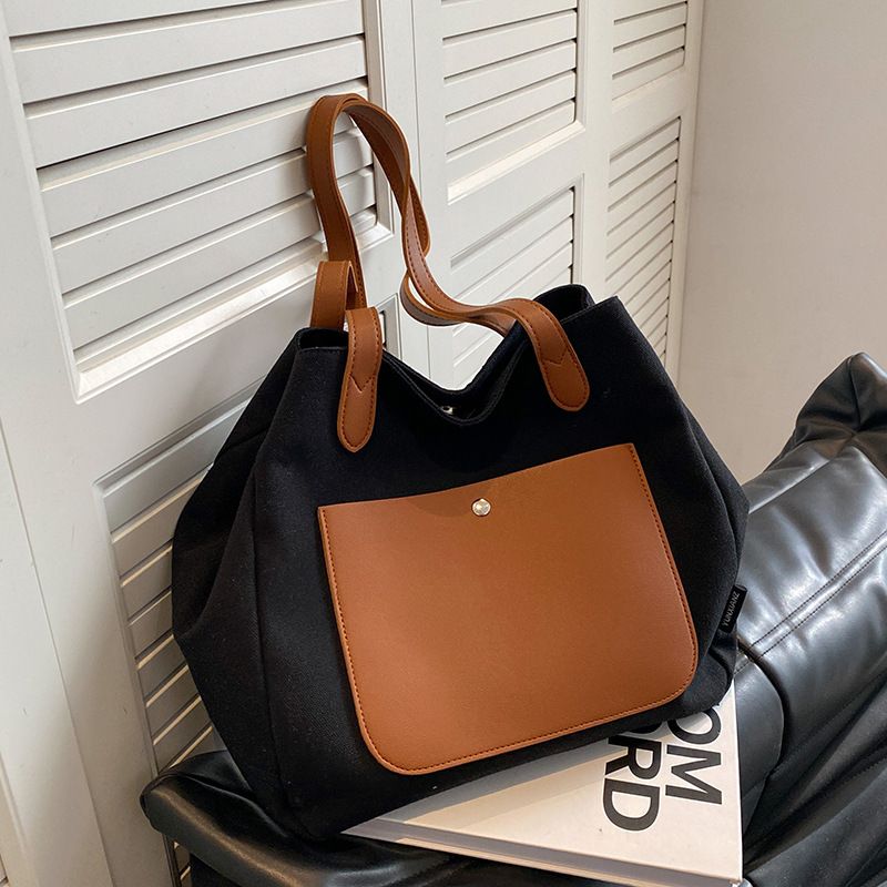 Leinwand Tasche Frauen Große Kapazität 2023 Neue High-end-Umhängetasche Sommer studenten pendeln einkaufstasche_voghion.com