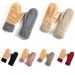 Women's Plush And Thickened Knitted Gloves Double Layer Warm Ski Gloves Outdoor Cycling Mittens_voghion.com