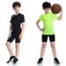 Tuta a compressione da basket per bambini, strato di base da calcio per ragazzi, pantaloni lunghi elastici ad asciugatura rapida per lo sport e lo yoga_voghion.com